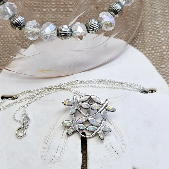 SET! ALL 925 Dragonfly Necklace with 925 Bead Bracelet and 925 Earrings SET! - Picture 9 of 16